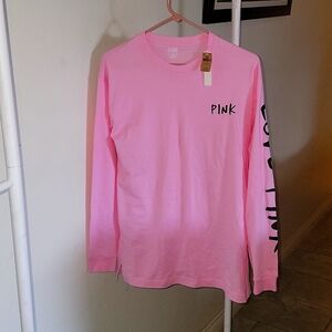 NWT Pink Victoria's Secret SIZE XS LONG SLEEVE TEE